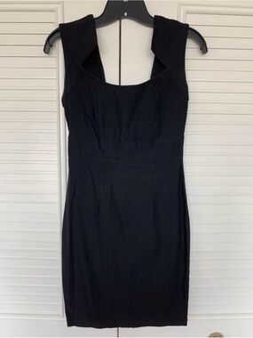 Foreign Exchange Black Square-Neck Sheath Dress
